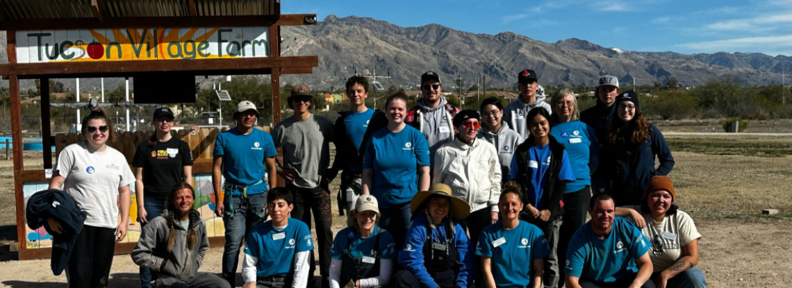 Tucson Village Farm peace corps volunteers on MLK Day 2023